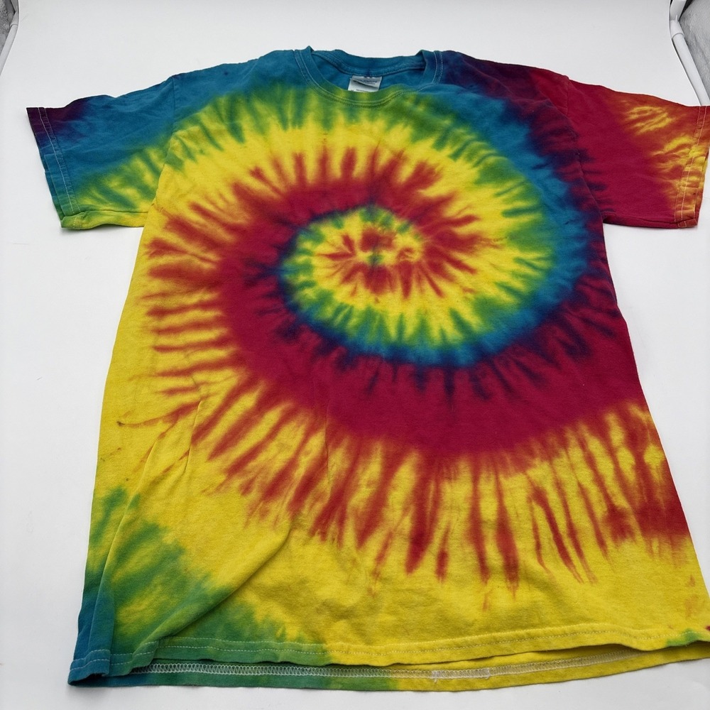 Gildan Heavy Cotton Tie Die T-shirt Mens Size Medium Multicolor